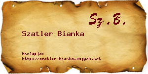 Szatler Bianka névjegykártya